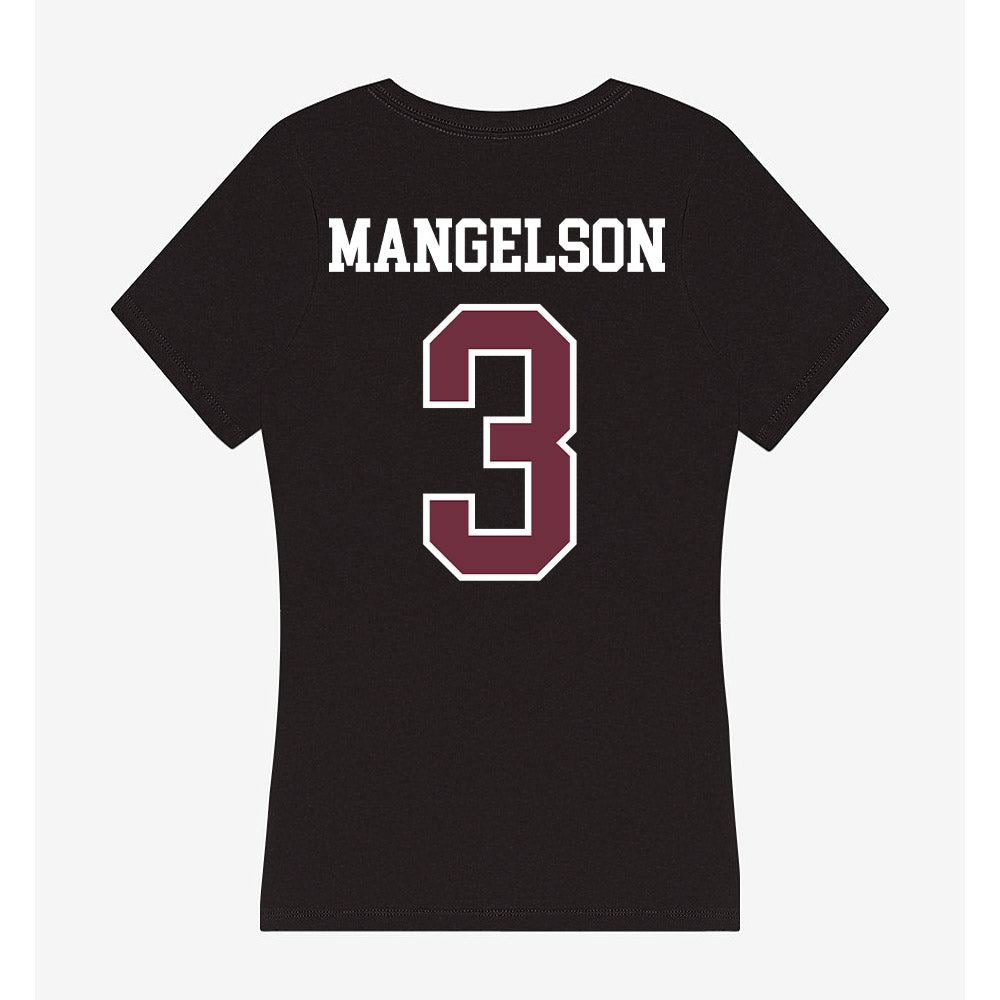 Mississippi State - NCAA Women's Volleyball : Lindsey Mangelson - Women's V-Neck T-Shirt-1