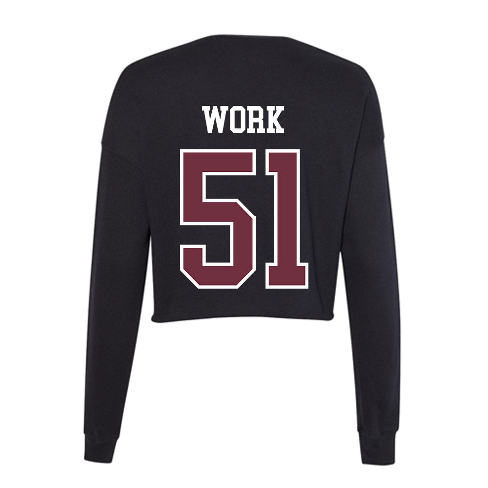 Mississippi State - NCAA Football : Luke Work - Women's Cropped Crew Fleece-1
