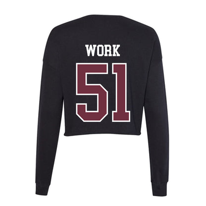 Mississippi State - NCAA Football : Luke Work - Women's Cropped Crew Fleece-1