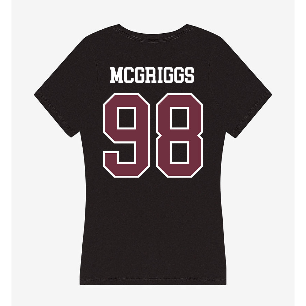 Mississippi State - NCAA Football : Ketedres Mcgriggs - Women's V-Neck T-Shirt-1