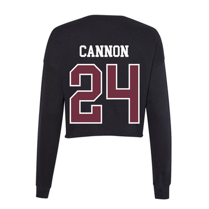 Mississippi State - NCAA Football : Elijah Cannon - Women's Cropped Crew Fleece-1