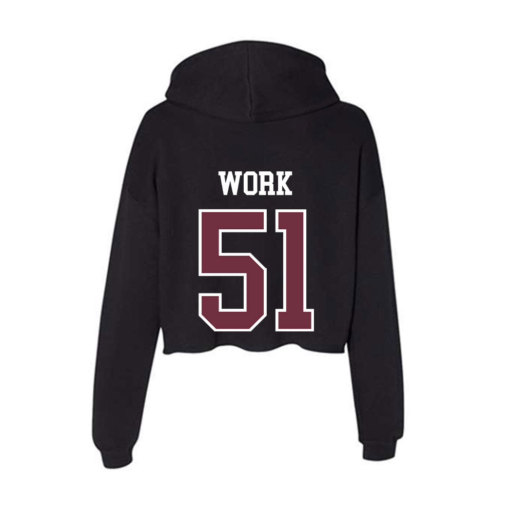Mississippi State - NCAA Football : Luke Work - Women's Crop Fleece Hoodie-1