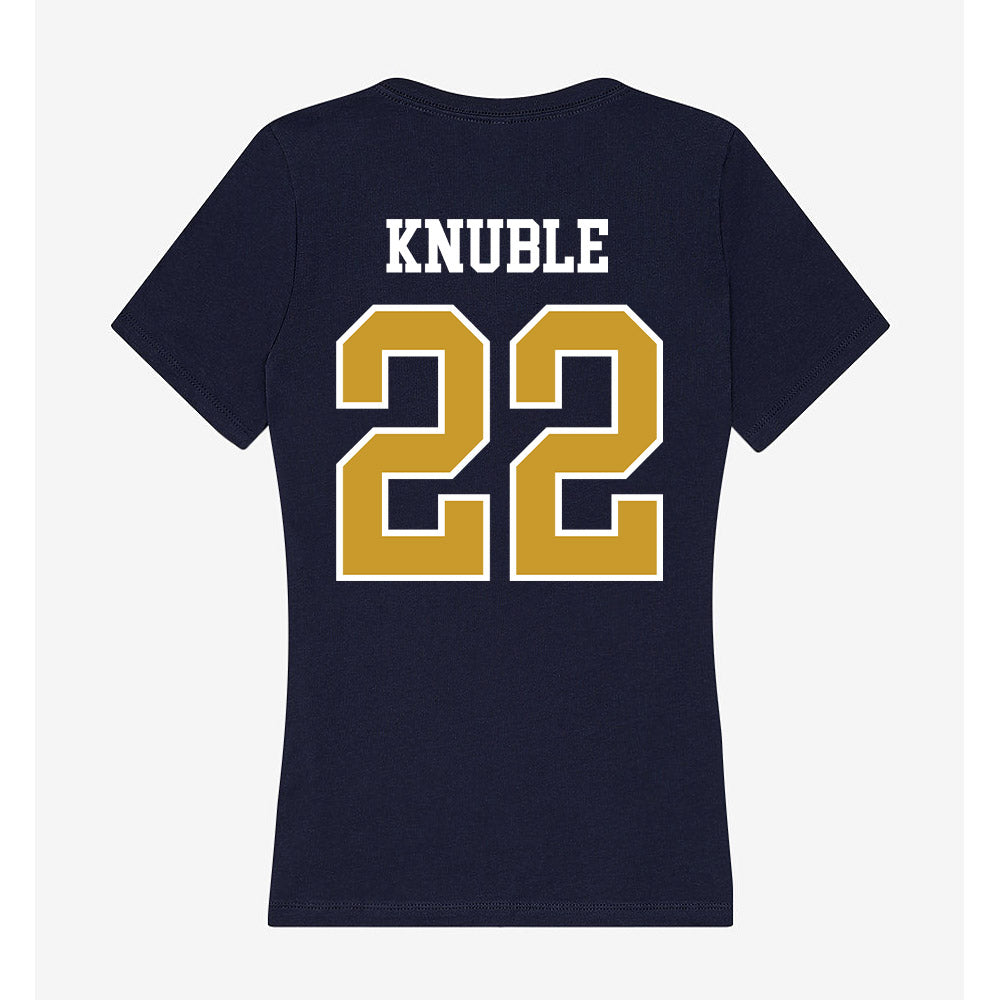 Notre Dame - NCAA Men's Ice Hockey : Cole Knuble - Women's V-Neck T-Shirt-1