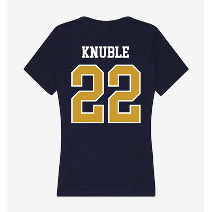 Notre Dame - NCAA Men's Ice Hockey : Cole Knuble - Women's V-Neck T-Shirt-1