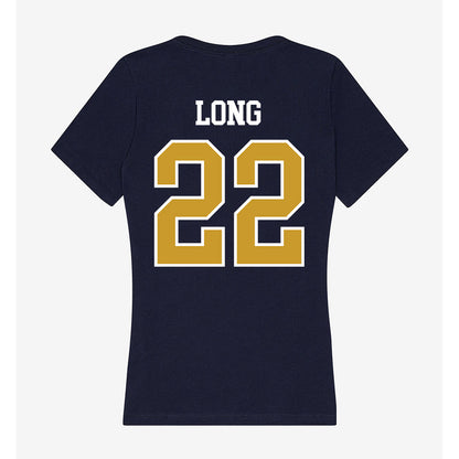 Notre Dame - NCAA Football : Ethan Long - Women's V-Neck T-Shirt-1