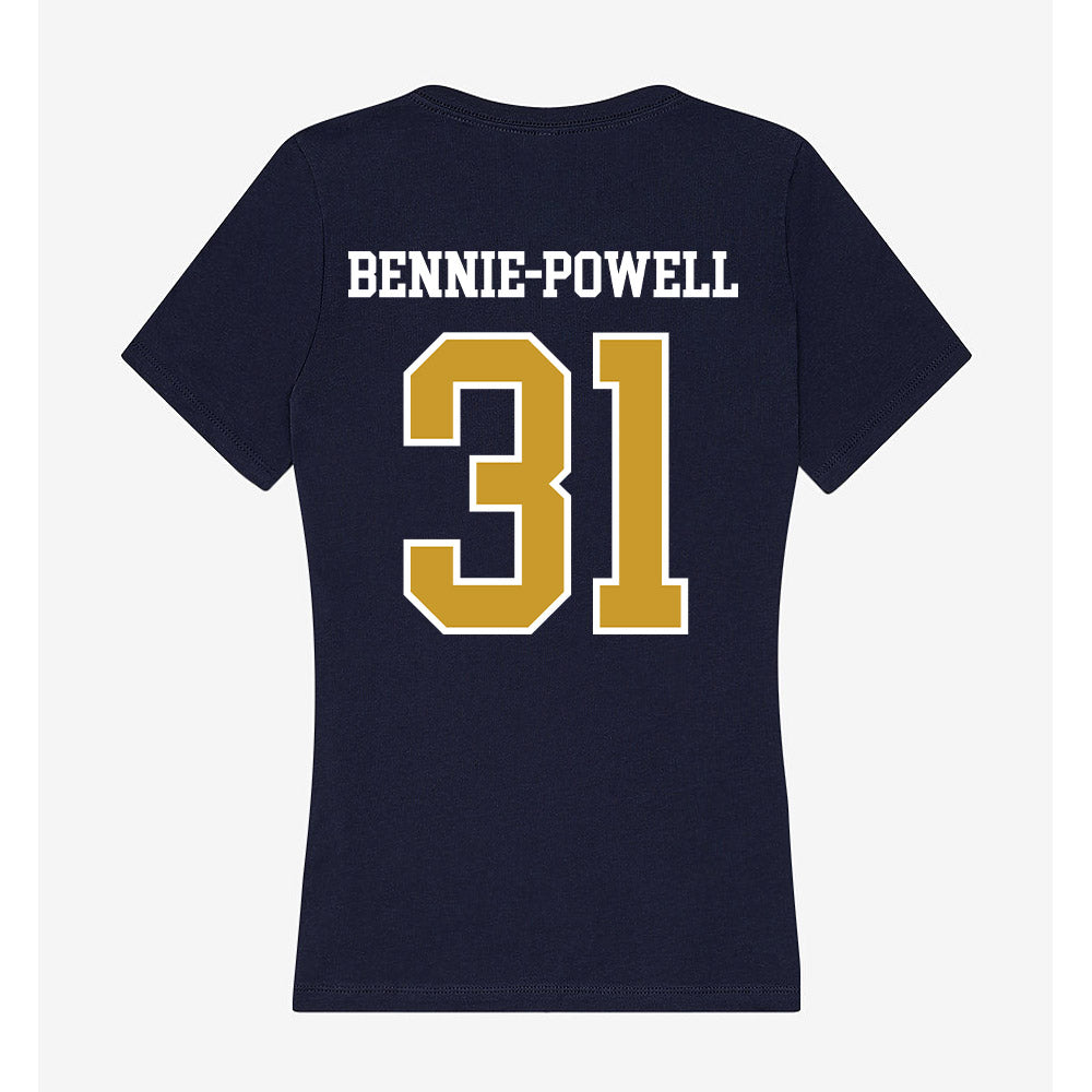 Notre Dame - NCAA Football : Taebron Bennie-Powell - Women's V-Neck T-Shirt-1