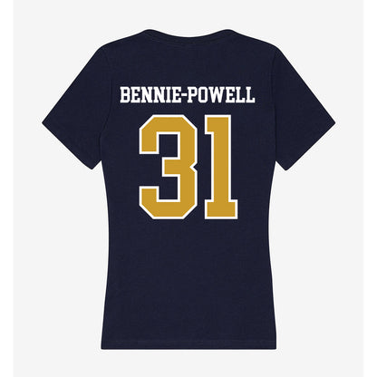 Notre Dame - NCAA Football : Taebron Bennie-Powell - Women's V-Neck T-Shirt-1