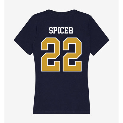 Notre Dame - NCAA Men's Soccer : Nolan Spicer - Women's V-Neck T-Shirt-1