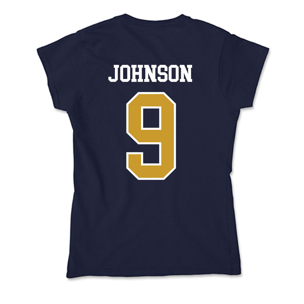 Notre Dame - NCAA Football : Brauntae Johnson - Soft Style Women’s T-Shirt-1