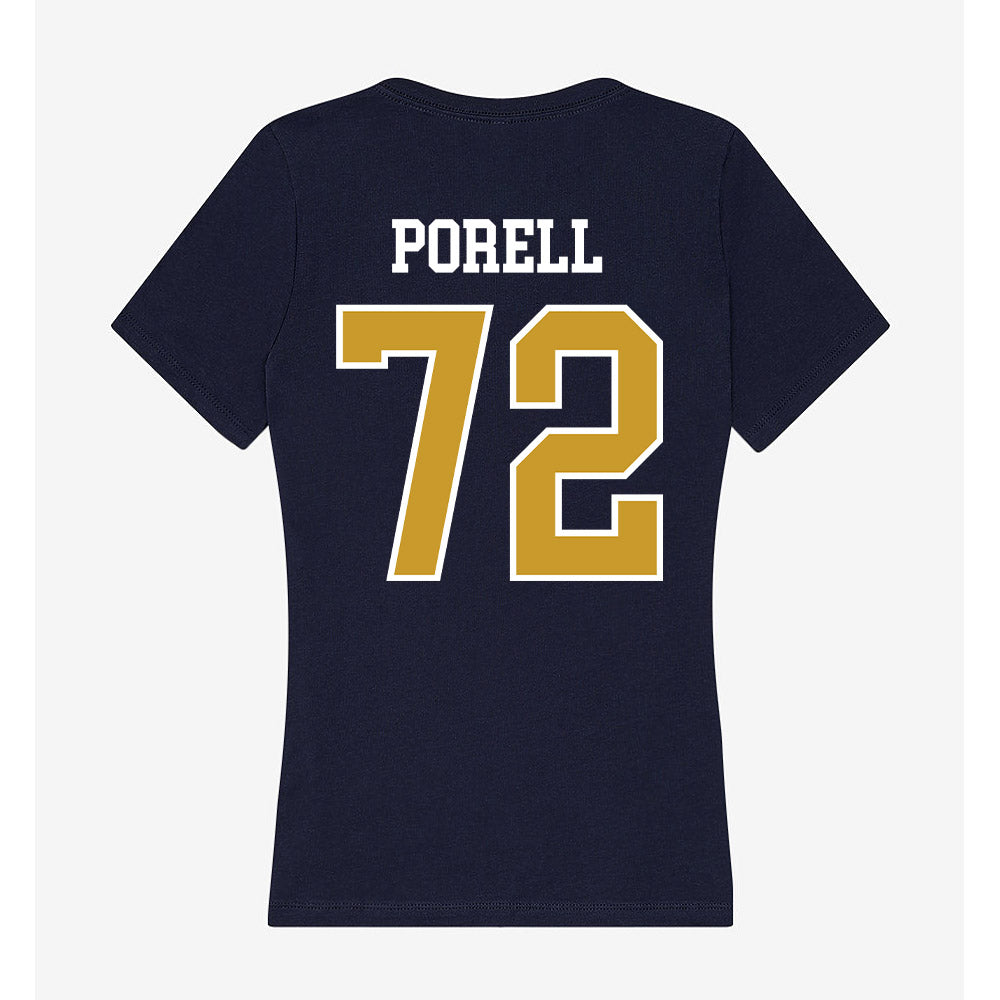 Notre Dame - NCAA Men's Lacrosse : Thomas Porell - Women's V-Neck T-Shirt-1