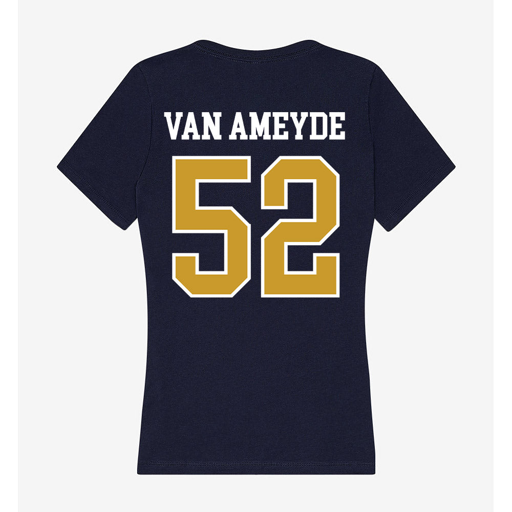 Notre Dame - NCAA Baseball : Chase Van Ameyde - Women's V-Neck T-Shirt-1