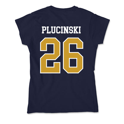 Notre Dame - NCAA Men's Ice Hockey : Zach Plucinski - Soft Style Women’s T-Shirt-1