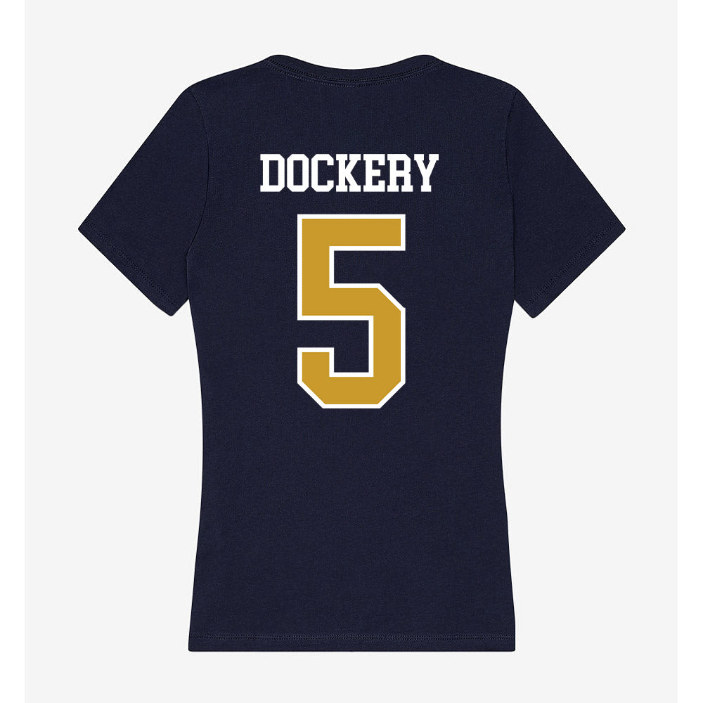 Notre Dame - NCAA Women's Volleyball : Cailey Dockery - Women's V-Neck T-Shirt-1
