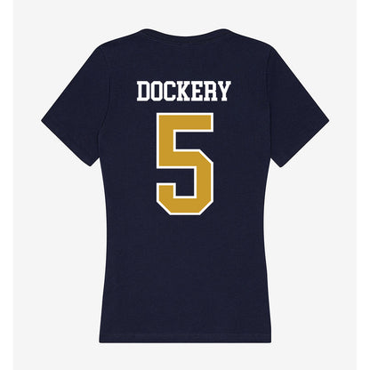 Notre Dame - NCAA Women's Volleyball : Cailey Dockery - Women's V-Neck T-Shirt-1