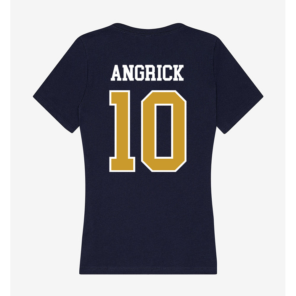 Notre Dame - NCAA Men's Lacrosse : Will Angrick - Women's V-Neck T-Shirt-1