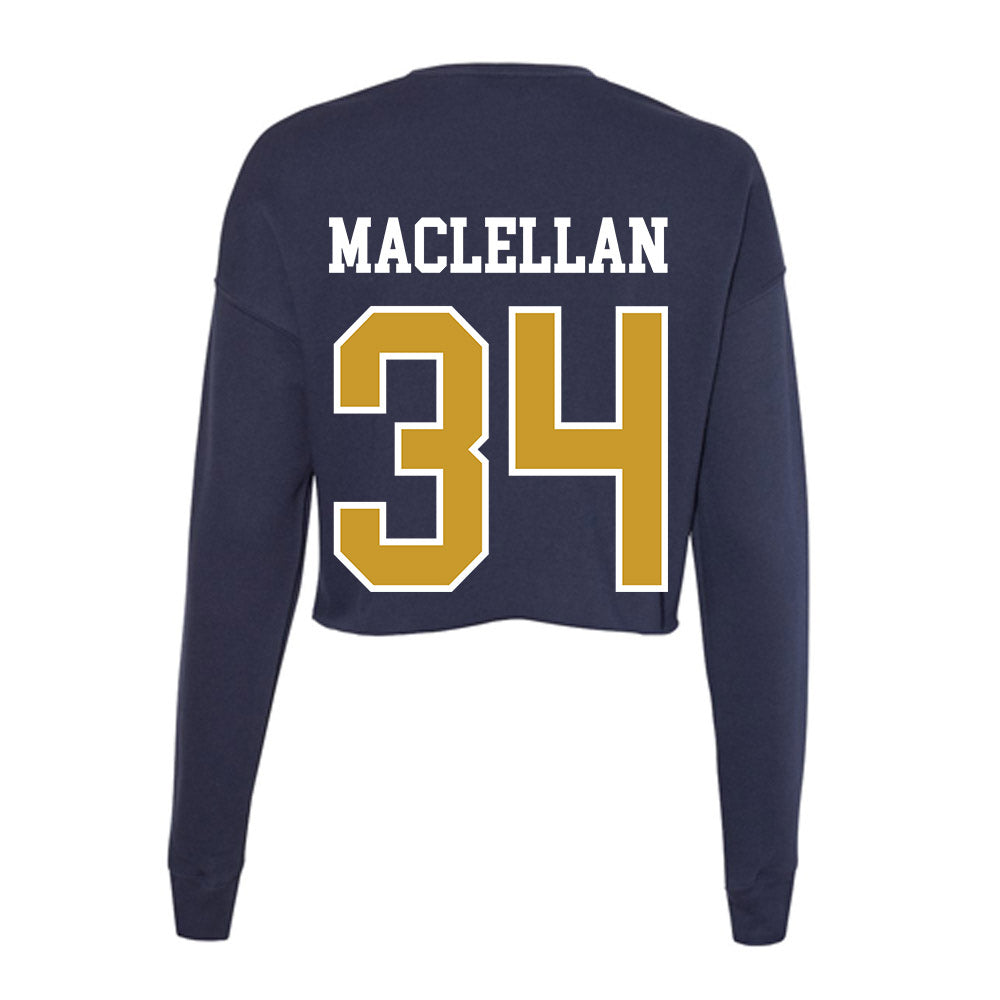 Notre Dame - NCAA Men's Basketball : Matthew MacLellan - Women's Cropped Crew Fleece-1