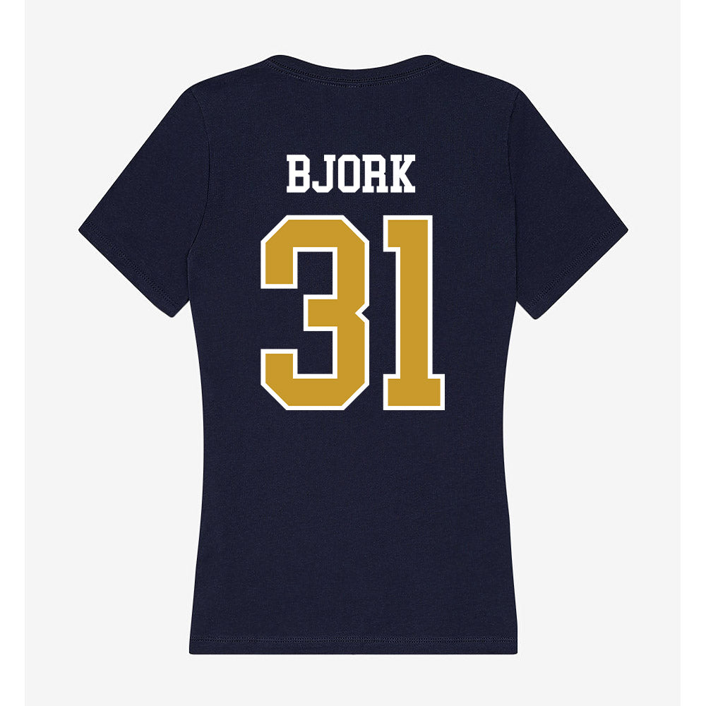 Notre Dame - NCAA Women's Volleyball : Anna Bjork - Women's V-Neck T-Shirt-1
