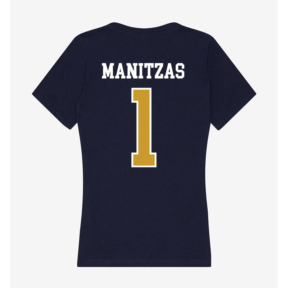 Notre Dame - NCAA Women's Volleyball : alyssa manitzas - Women's V-Neck T-Shirt-1