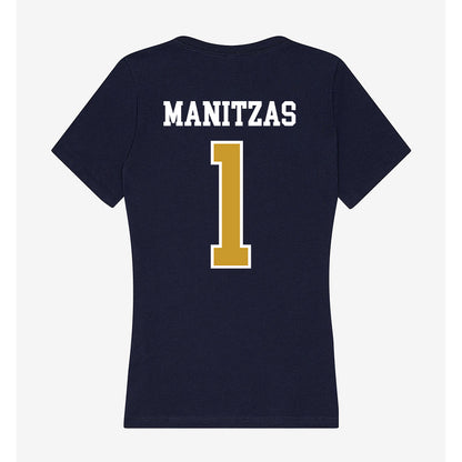 Notre Dame - NCAA Women's Volleyball : alyssa manitzas - Women's V-Neck T-Shirt-1