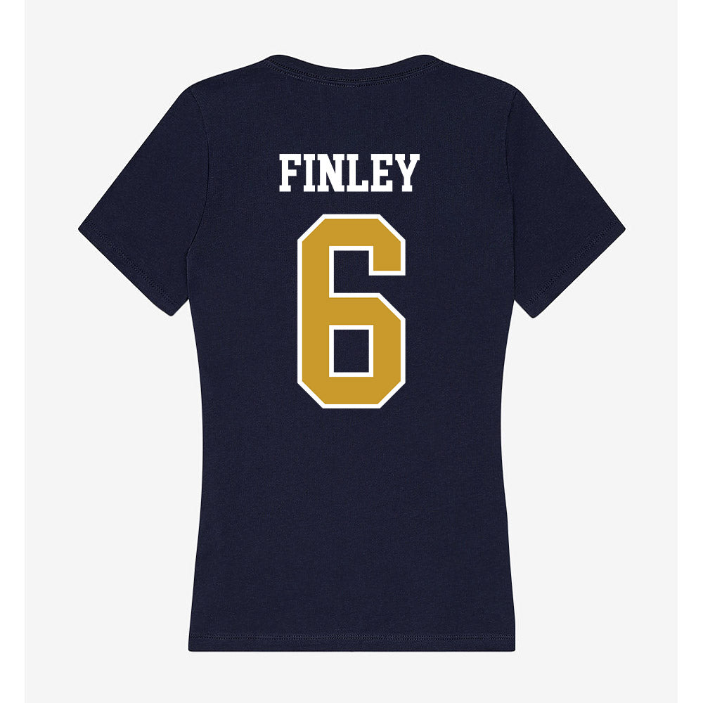 Notre Dame - NCAA Men's Lacrosse : Fisher Finley - Women's V-Neck T-Shirt-1