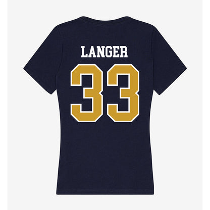 Notre Dame - NCAA Women's Volleyball : Grace Langer - Women's V-Neck T-Shirt-1
