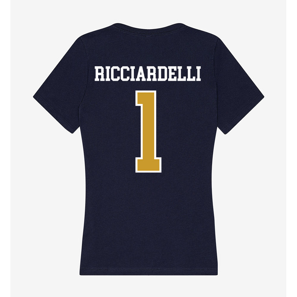 Notre Dame - NCAA Men's Lacrosse : Thomas Ricciardelli - Women's V-Neck T-Shirt-1