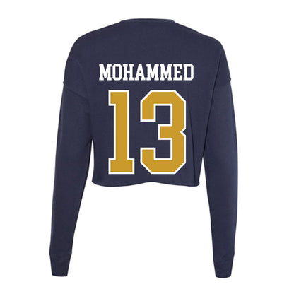 Notre Dame - NCAA Men's Basketball : Sir Mohammed - Women's Cropped Crew Fleece-1