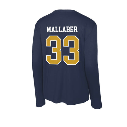 Notre Dame - NCAA Women's Lacrosse : Katie Mallaber - Activewear Long Sleeve T-Shirt-1