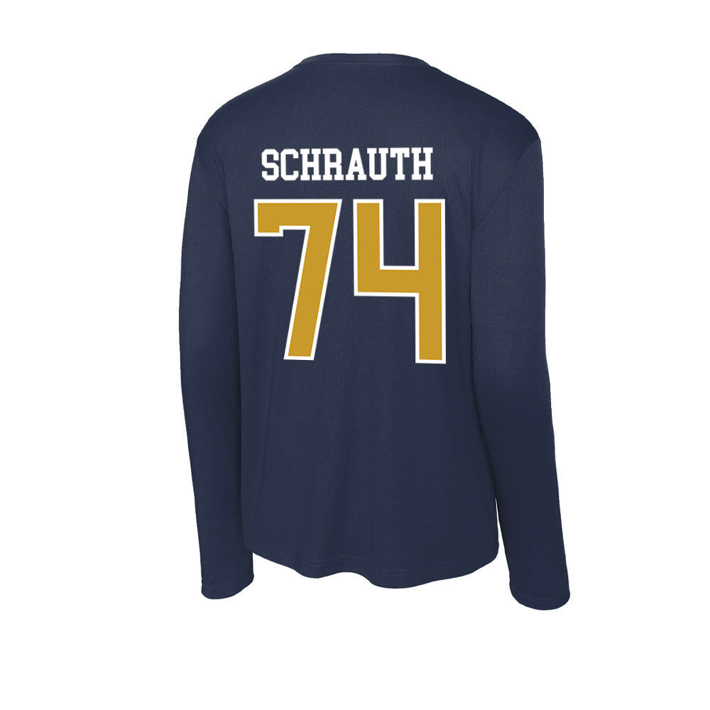 Notre Dame - NCAA Football : Billy Schrauth - Activewear Long Sleeve T-Shirt-1