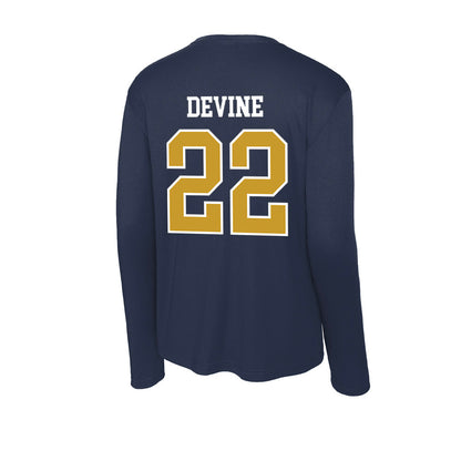Notre Dame - NCAA Men's Basketball : Luke Devine - Activewear Long Sleeve T-Shirt-1
