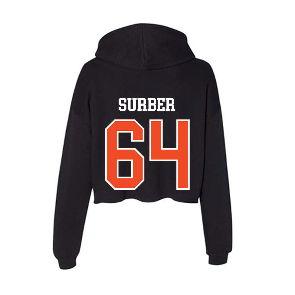 Virginia - NCAA Football : Cole Surber - Women's Crop Fleece Hoodie-1