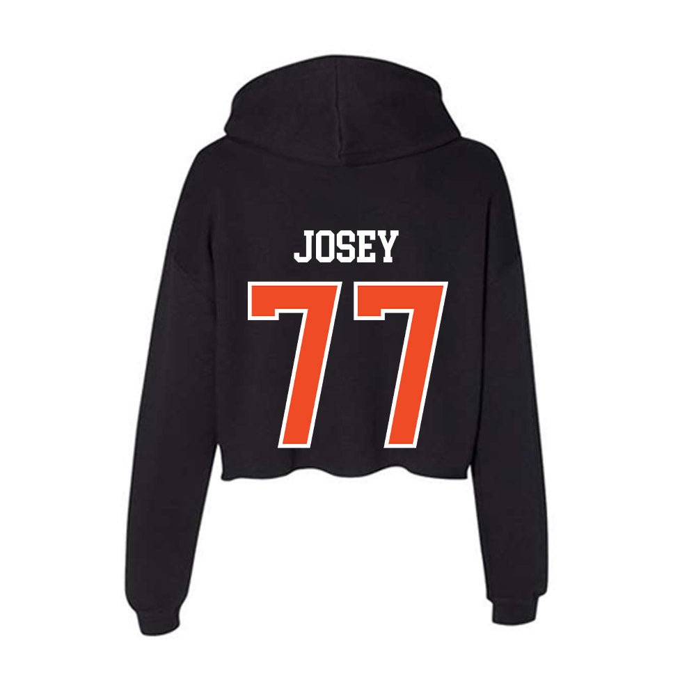 Virginia - NCAA Football : Noah Josey - Women's Crop Fleece Hoodie-1