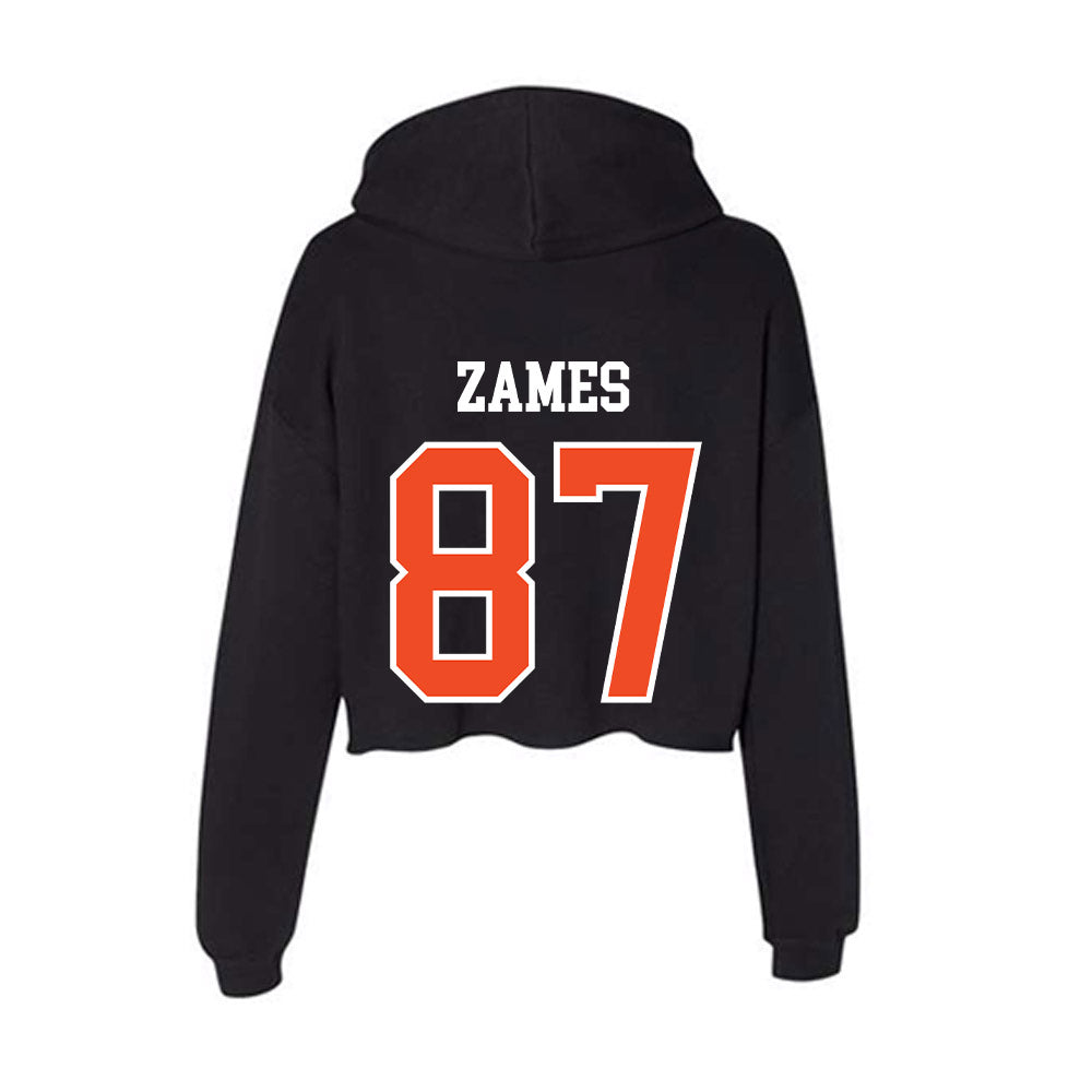 Virginia - NCAA Football : Justin Zames - Women's Crop Fleece Hoodie-1