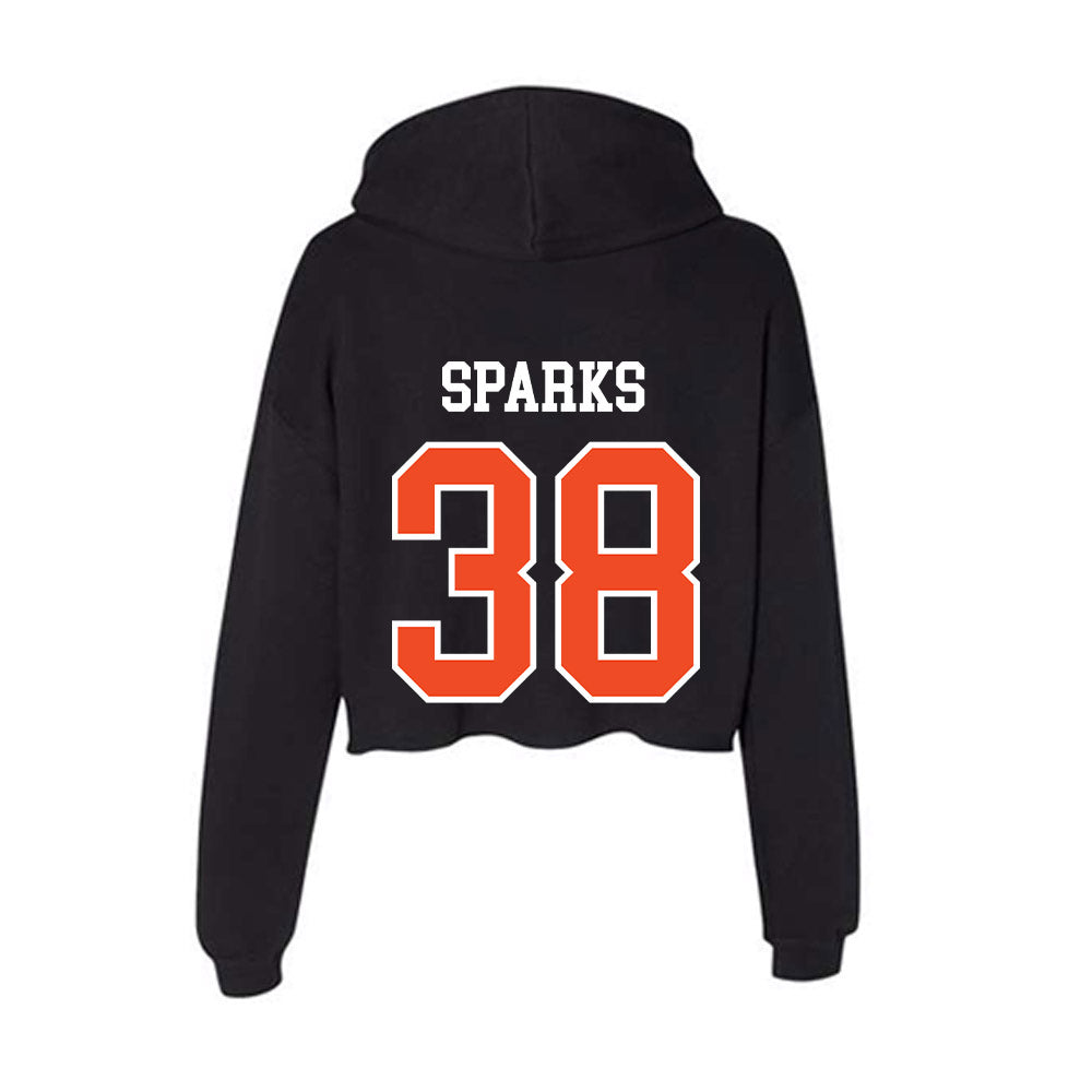Virginia - NCAA Football : Daniel Sparks - Women's Crop Fleece Hoodie-1