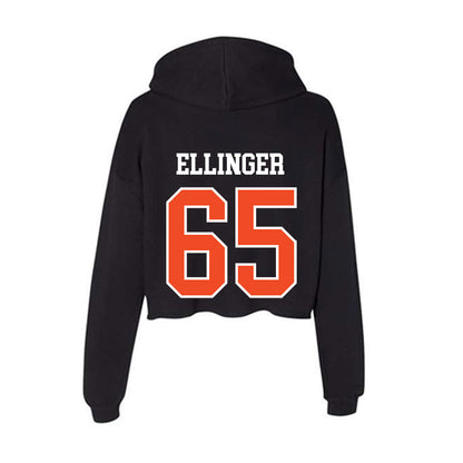 Virginia - NCAA Football : Grant Ellinger - Women's Crop Fleece Hoodie-1