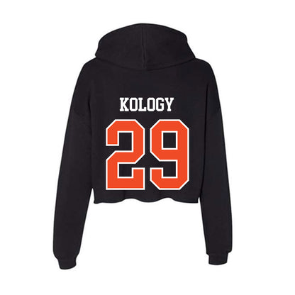 Virginia - NCAA Men's Lacrosse : Griffin Kology - Women's Crop Fleece Hoodie-1