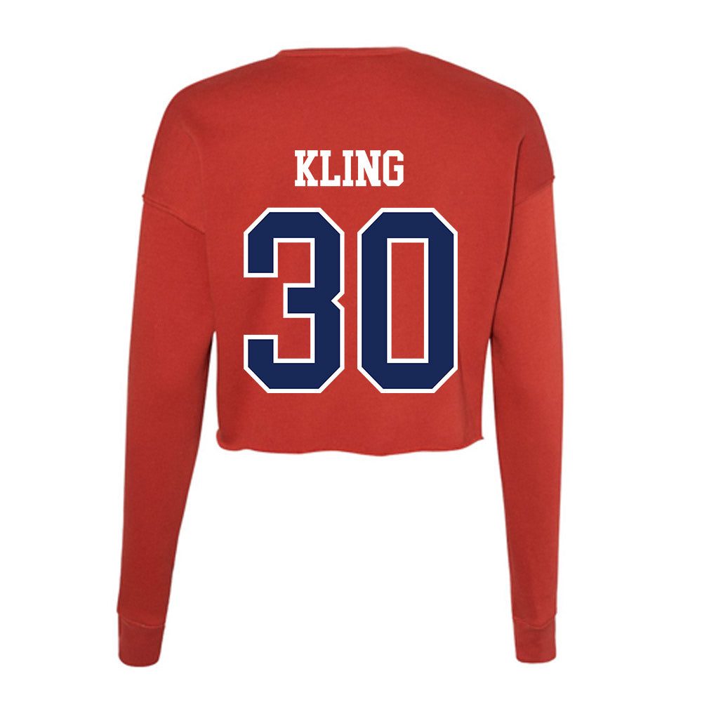 Arizona - NCAA Baseball : Corey Kling - Women's Cropped Crew Fleece-1