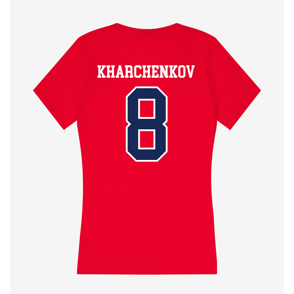 Arizona - NCAA Men's Basketball : Ivan Kharchenkov - Women's V-Neck T-Shirt-1