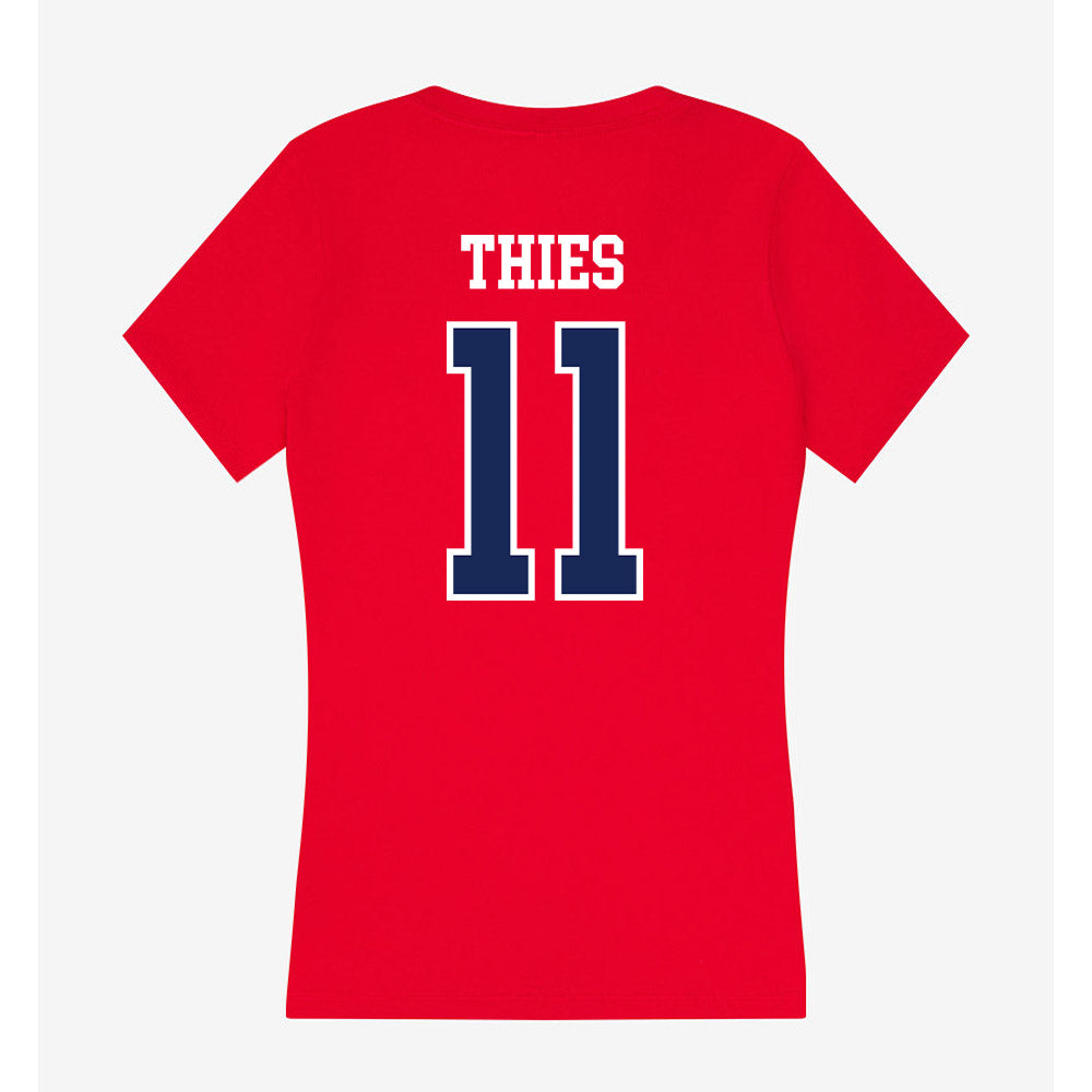 Arizona - NCAA Women's Volleyball : Paige Thies - Women's V-Neck T-Shirt-1