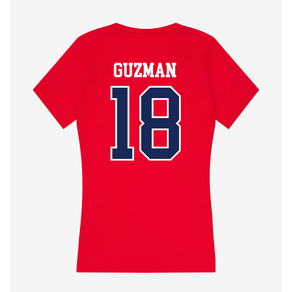 Arizona - NCAA Baseball : Adonys Guzman - Women's V-Neck T-Shirt-1