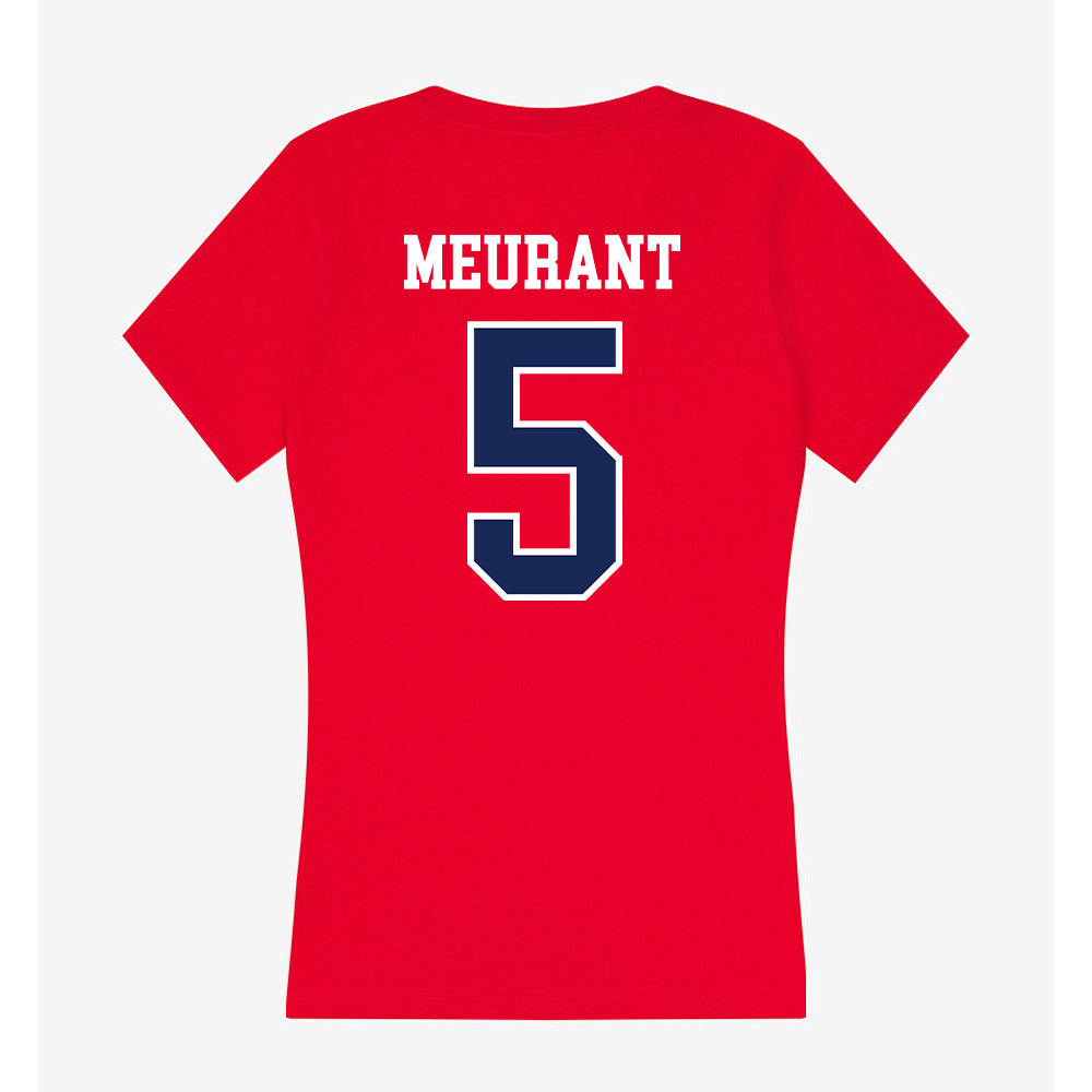 Arizona - NCAA Baseball : Mathis Meurant - Women's V-Neck T-Shirt-1