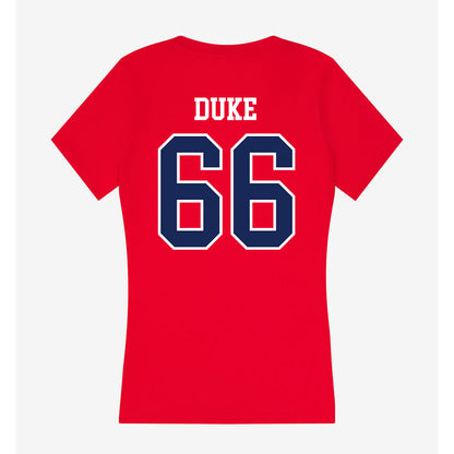 Arizona - NCAA Softball : Addison Duke - Women's V-Neck T-Shirt-1