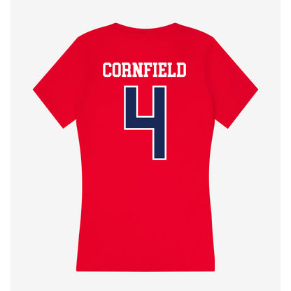Arizona - NCAA Women's Basketball : Noelani Cornfield - Women's V-Neck T-Shirt-1