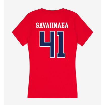 Arizona - NCAA Football : Julian Savaiinaea - Women's V-Neck T-Shirt-1