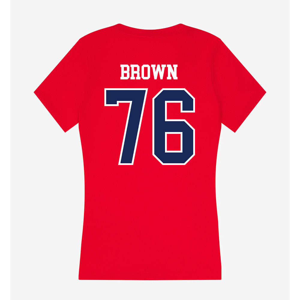 Arizona - NCAA Football : Jordan Brown - Women's V-Neck T-Shirt-1