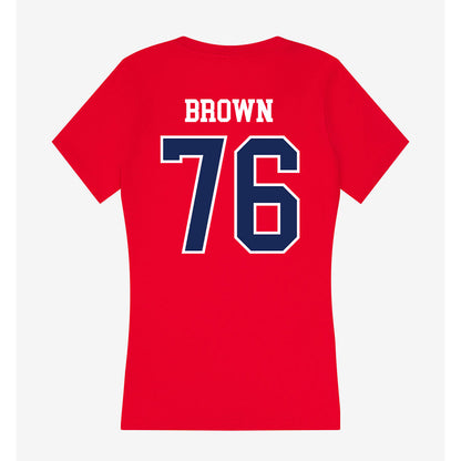 Arizona - NCAA Football : Jordan Brown - Women's V-Neck T-Shirt-1