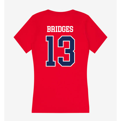 Arizona - NCAA Women's Volleyball : Adrianna Bridges - Women's V-Neck T-Shirt-1