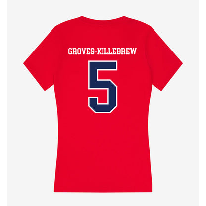 Arizona - NCAA Football : Marquis Groves-Killebrew - Women's V-Neck T-Shirt-1