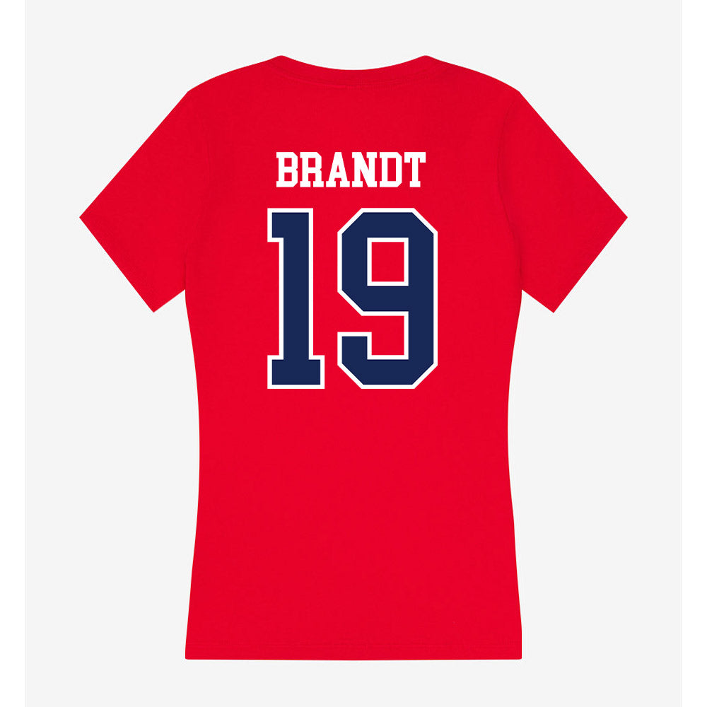 Arizona - NCAA Baseball : Evan Brandt - Women's V-Neck T-Shirt-1