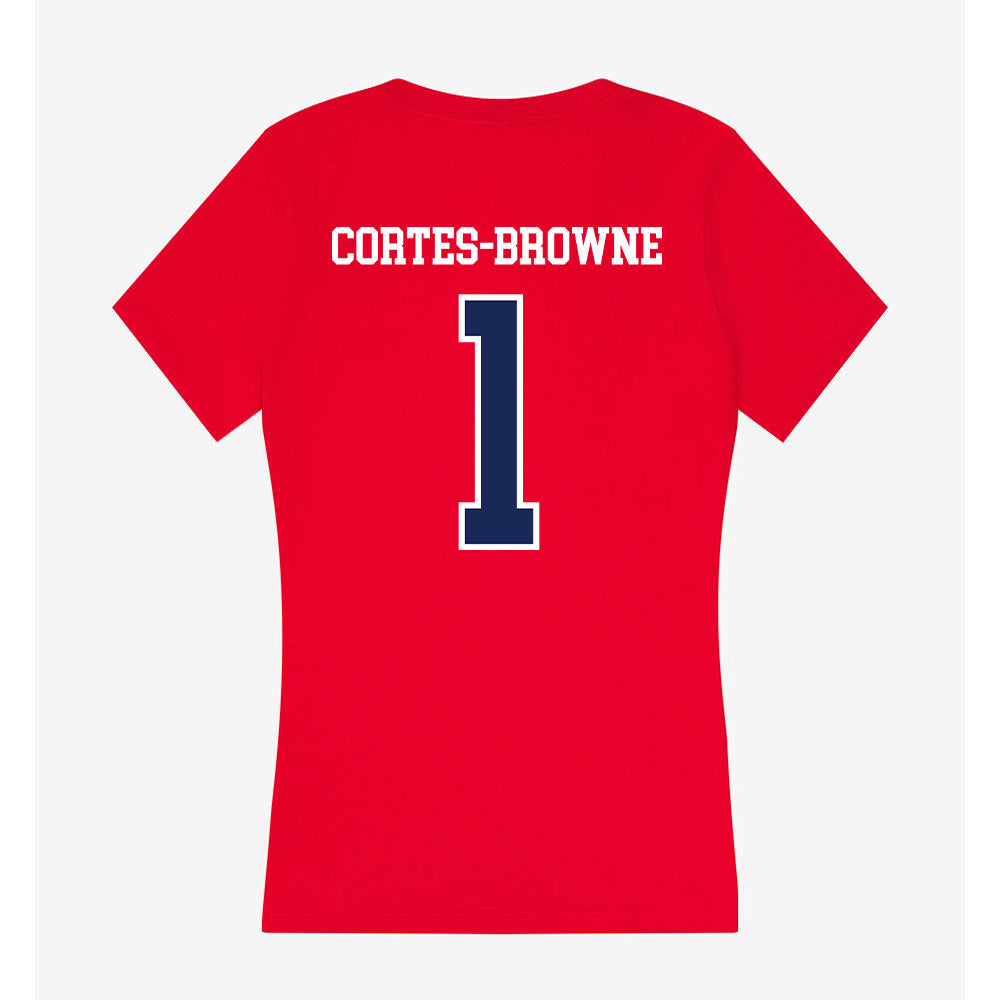 Arizona - NCAA Women's Soccer : Sofia Cortes-Browne - Women's V-Neck T-Shirt-1